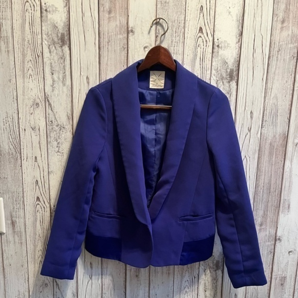 Anthropologie Pins and Needles blue blazer size small